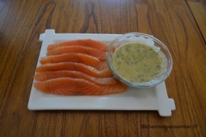 Saumon gravlax et sa sauce norvegienne